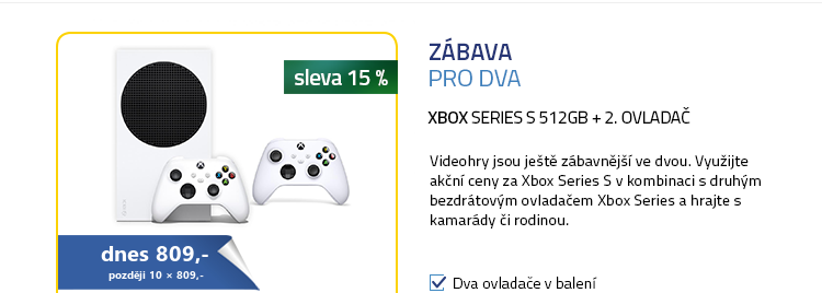 Microsoft Xbox Series S 512GB + Xbox Series Bezdrátový ovladač