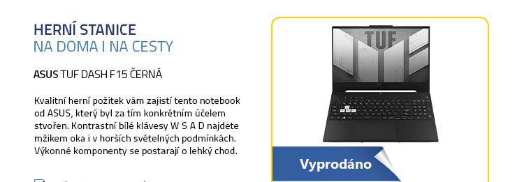 Notebook ASUS TUF Dash F15 černá