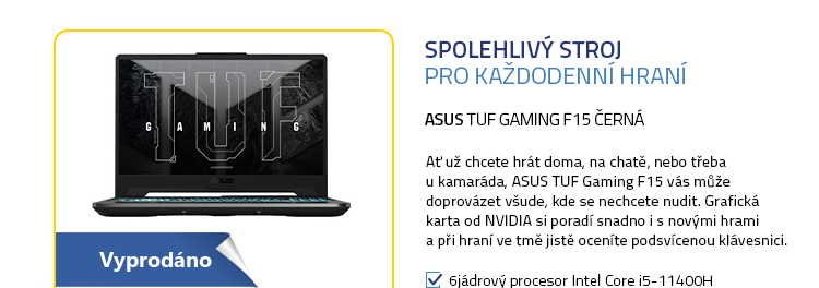 Notebook ASUS TUF Gaming F15 černá