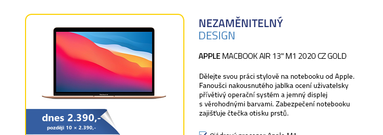 Ultrabook Apple MacBook Air 13" M1 2020 CZ Gold