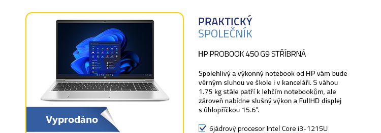 Notebook HP ProBook 450 G9 stříbrná