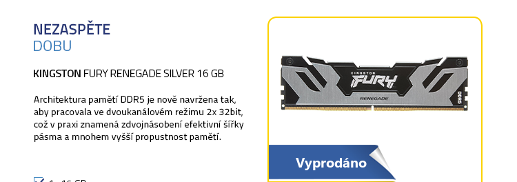 Kingston FURY Renegade Silver 16GB DDR5 6800MHz
