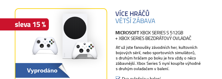 Microsoft Xbox Series S 512GB + Xbox Series Bezdrátový ovladač