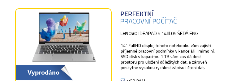 Notebook Lenovo IdeaPad 5 14IIL05 šedá ENG
