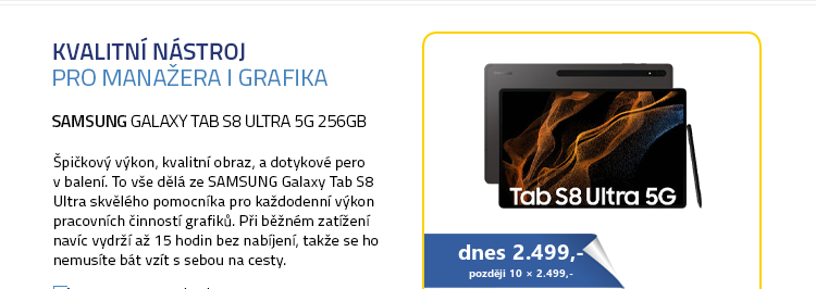 SAMSUNG Galaxy Tab S8 Ultra 5G 256GB černá