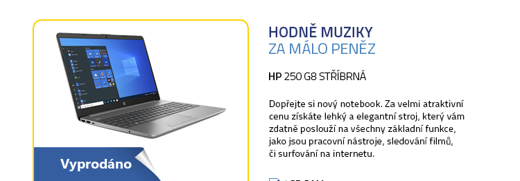 Notebook HP 250 G8 stříbrná