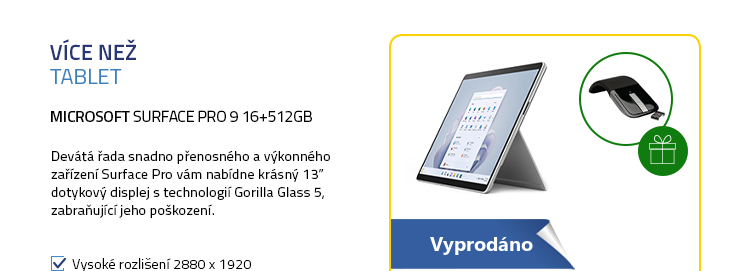 Microsoft Surface Pro 9 16+512GB stříbrná