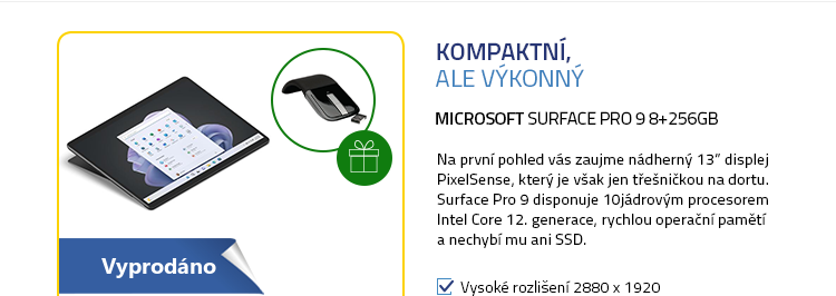 Microsoft Surface Pro 9 8+256GB šedá