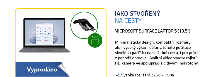 Microsoft Surface Laptop 5 (13.5") stříbrná