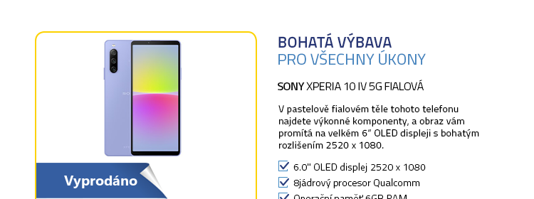 Mobilní telefon - SONY Xperia 10 IV 5G fialová