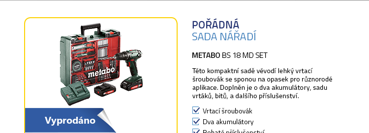 Metabo BS 18 MD SET