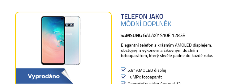 Mobilní telefon - SAMSUNG Galaxy S10e 128GB bílá