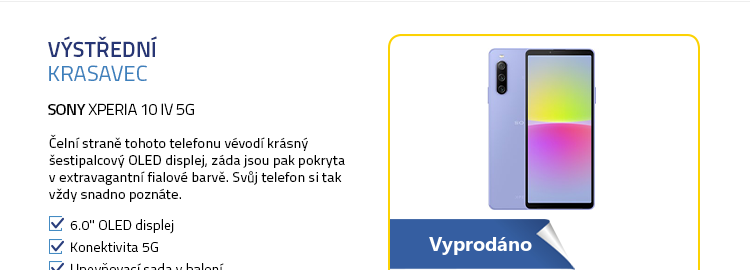 Mobilní telefon - SONY Xperia 10 IV 5G fialová