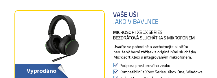Xbox Series Bezdrátová sluchátka s mikrofonem