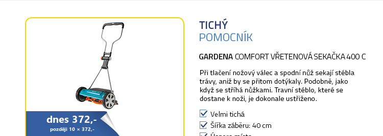 Gardena Comfort Vřetenová sekačka 400 C