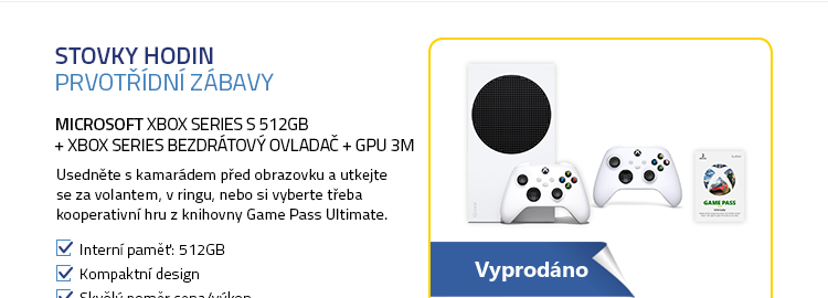 Microsoft Xbox Series S 512GB + Xbox Series Bezdrátový ovladač + GPU 3M