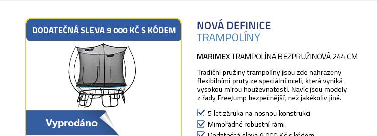 Marimex Trampolína bezpružinová JumpFree 244 cm
