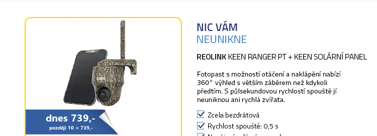 Reolink KEEN Ranger PT + KEEN solární panel