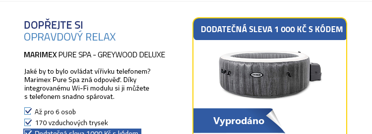 Marimex bazén vířivý nafukovací Pure Spa - Bubble Greywood Deluxe 6 AP