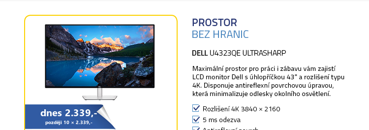 LCD Monitor 43" DELL U4323QE UltraSharp stříbrná