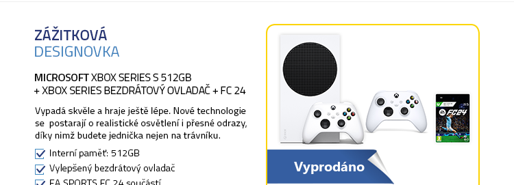Microsoft Xbox Series S 512GB + Xbox Series Bezdrátový ovladač + FC 24