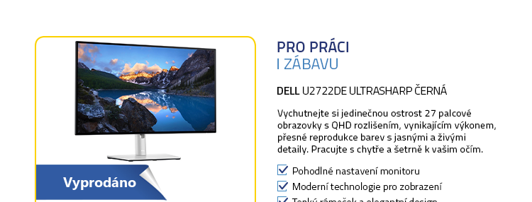 LCD Monitor 27" DELL U2722DE UltraSharp černá