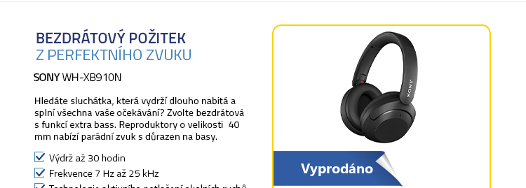 SONY WH-XB910N černá