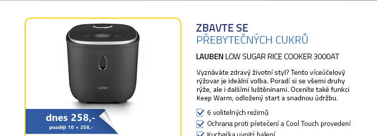 Lauben Low Sugar Rice Cooker 3000AT