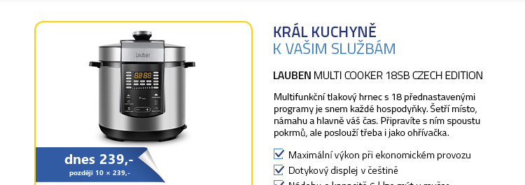 Lauben Multi Cooker 18SB Czech Edition