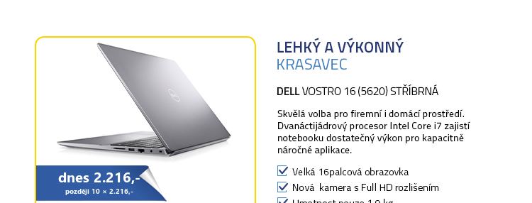 Notebook DELL Vostro 16 (5620) stříbrná