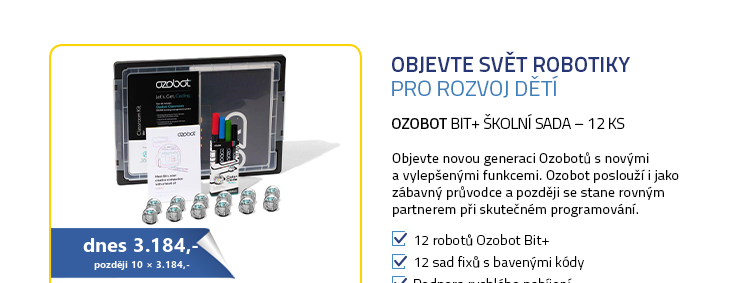 Ozobot Bit+ školní sada – 12 ks