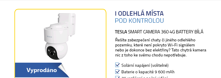 Tesla Smart Camera 360 4G Battery bílá