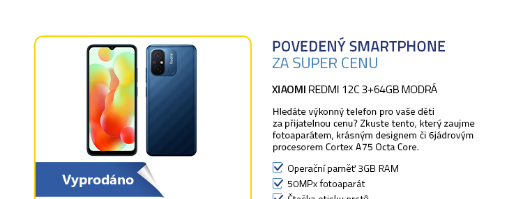 Mobilní telefon - Xiaomi Redmi 12C 3+64GB modrá