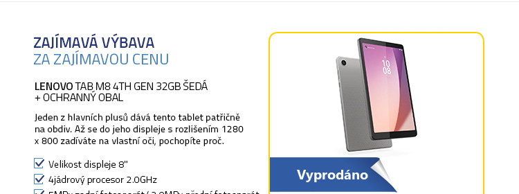 Lenovo Tab M8 4th Gen 32GB šedá + ochranný obal