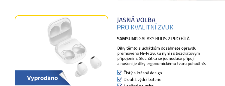 SAMSUNG Galaxy Buds 2 Pro bílá