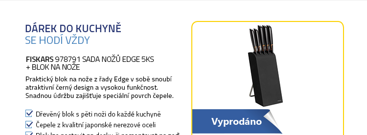 Fiskars 978791 Sada nožů Edge 5ks + blok na nože
