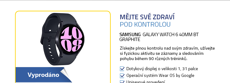 Chytré hodinky SAMSUNG Galaxy Watch 6 40mm BT Graphite