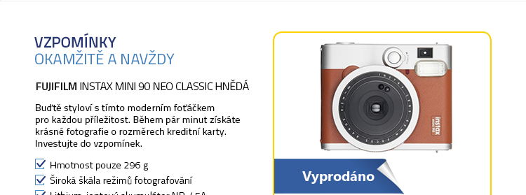 Fujifilm Instax mini 90 Neo Classic hnědá