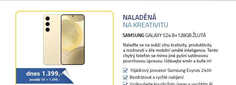 Mobilní telefon - SAMSUNG Galaxy S24 8+128GB žlutá