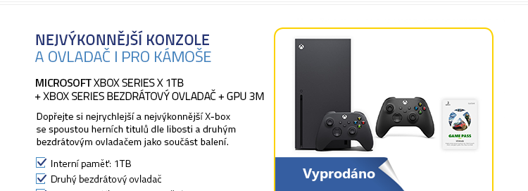 Microsoft Xbox Series X 1TB + Xbox Series Bezdrátový ovladač + GPU 3M