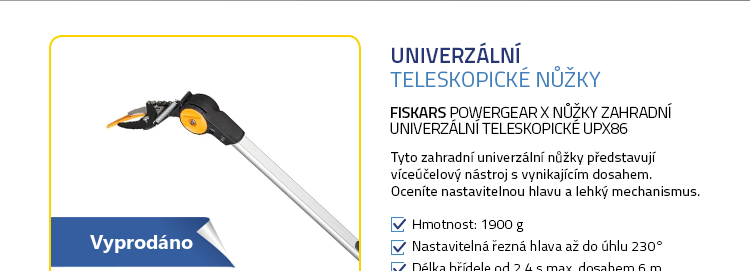 Fiskars PowerGear X Nůžky zahradní univerzální teleskopické UPX86