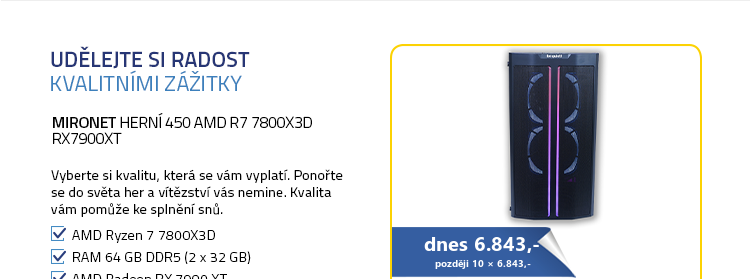 Mironet Herní 450 AMD R7 7800X3D RX7900XT