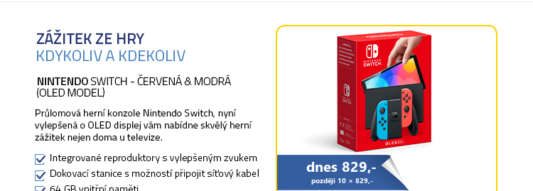Nintendo Switch - červená & modrá (OLED model)