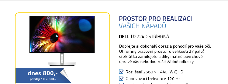 LCD Monitor 27" DELL U2724D stříbrná