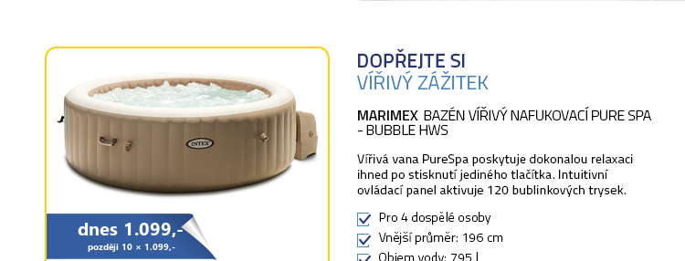 Marimex bazén vířivý nafukovací Pure Spa - Bubble HWS