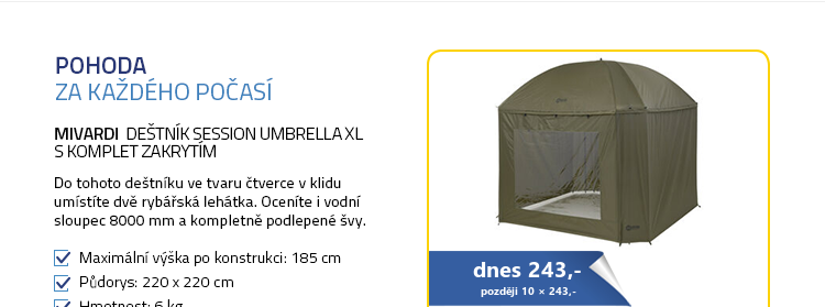 Mivardi Deštník Session Umbrella XL s komplet zakrytím