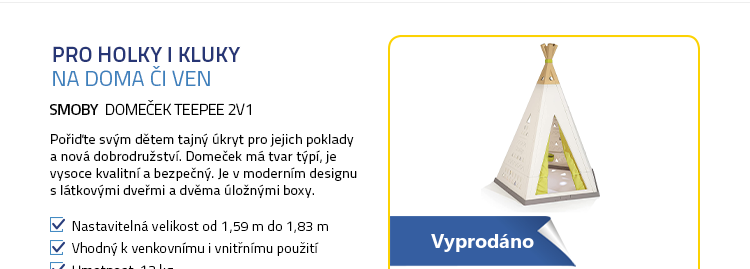 Smoby Domeček Teepee 2v1