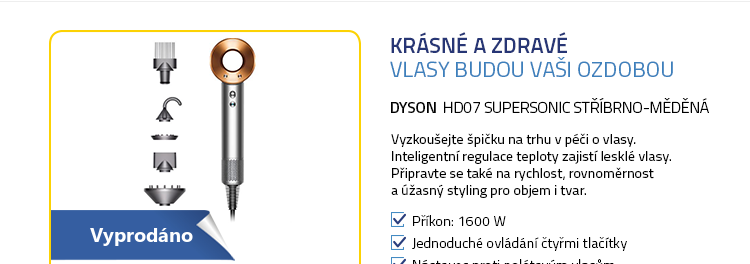 Dyson HD07 Supersonic stříbrno-měděná