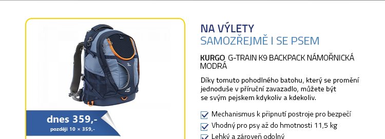 Kurgo G-Train K9 Backpack námořnická modrá