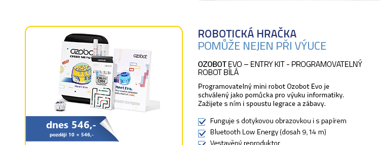Ozobot EVO – Entry Kit - programovatelný robot bílá